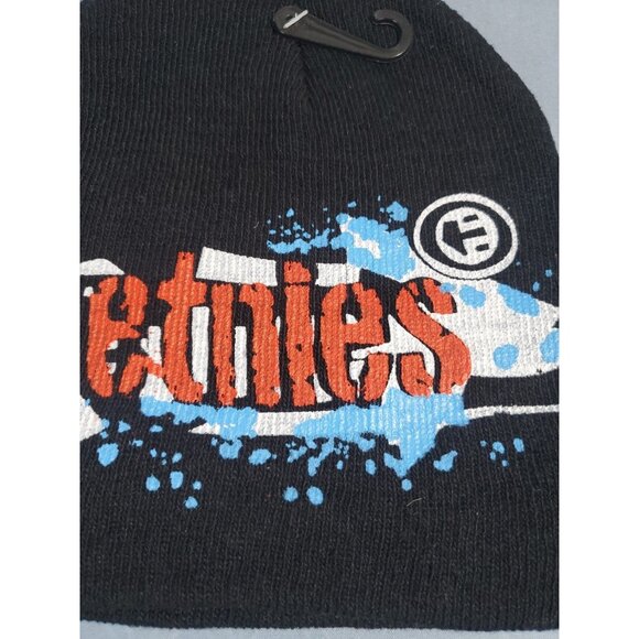 Etnies Beanie Skull Black Cap Hat NEW - Picture 2 of 5